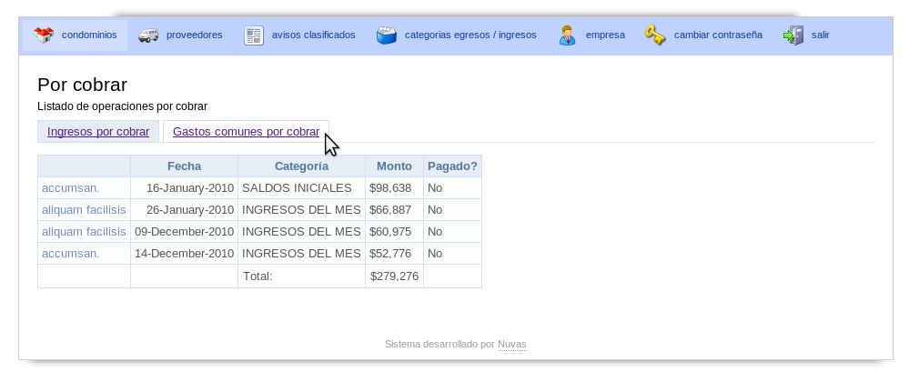 Software de Administracion de Condominios